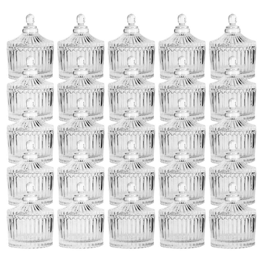 Kit Com 20 Mini Bomboniere Potiche Decoração Aniversário Casamento Lembrancinha de Vidro Presente em Oferta na Shopee