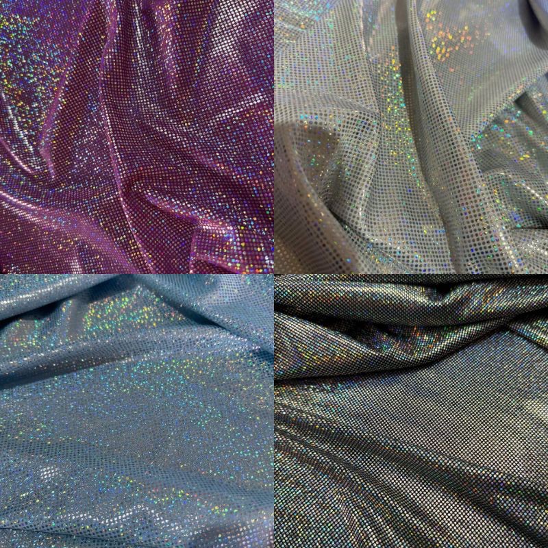 Tecido Malha Foil Dance Holográfica Brilho