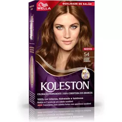 Tinta De Cabelo Koleston Creme Nº54 Castanho Dourado Acobreado 1un
