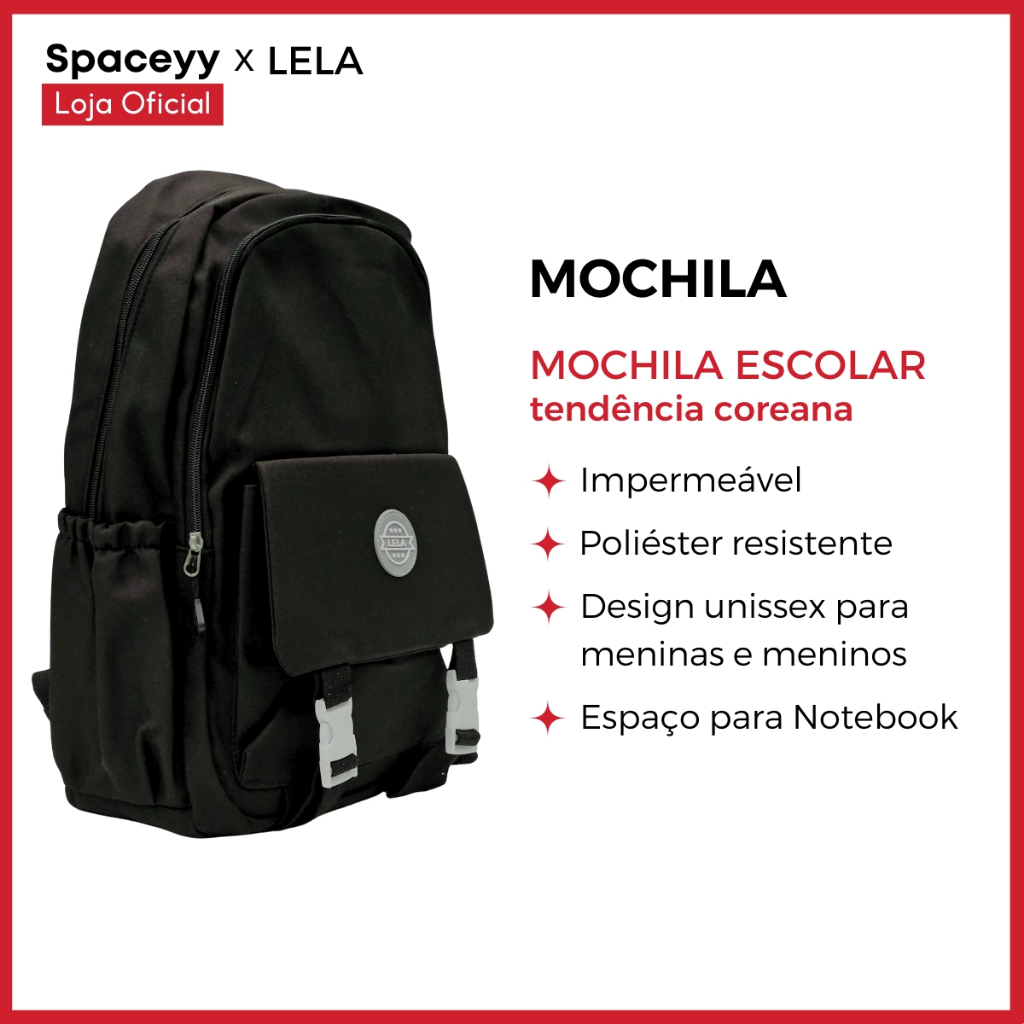 Mochila Escolar Estilo Feminina e Masculina Grande Passeio Impermeável Notebook Bolso Secreto