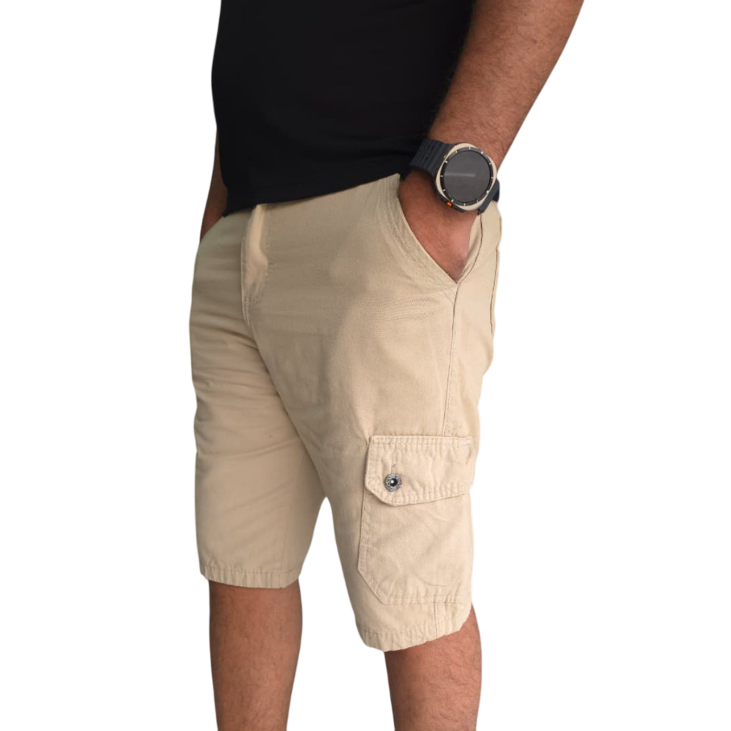 Bermuda Sarja cargo brim Com 6  BOLSOS Masculina Streetwear Premium Casual Lisas Envio Imediato em 24 Horas Frete Grátis