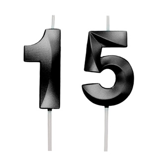 Kit 2 Velas De Aniversário Mini Número Preto Diversas Idades 5cm Silver Festas em Oferta na Shopee
