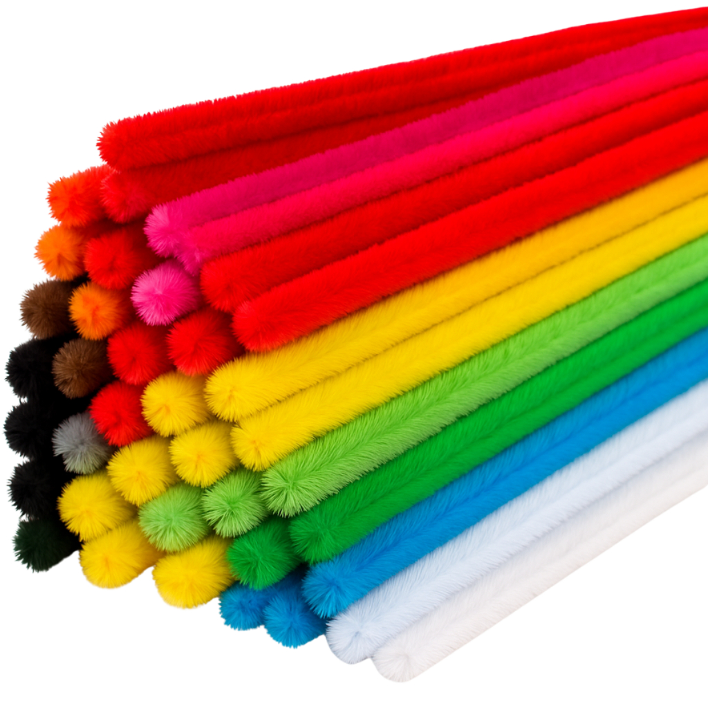 80 Haste de Chenille Limpador de Cachimbo Fios Coloridos Artesanato 30cm em Oferta na Shopee