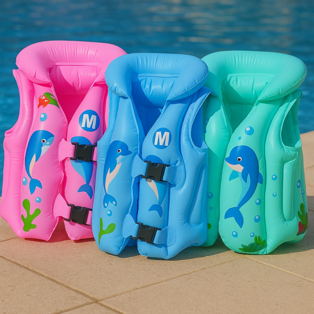 Colete Infantil Inflável De Natação Bóia De Flutuação Criança Piscina Praia Verão Esporte Aquático