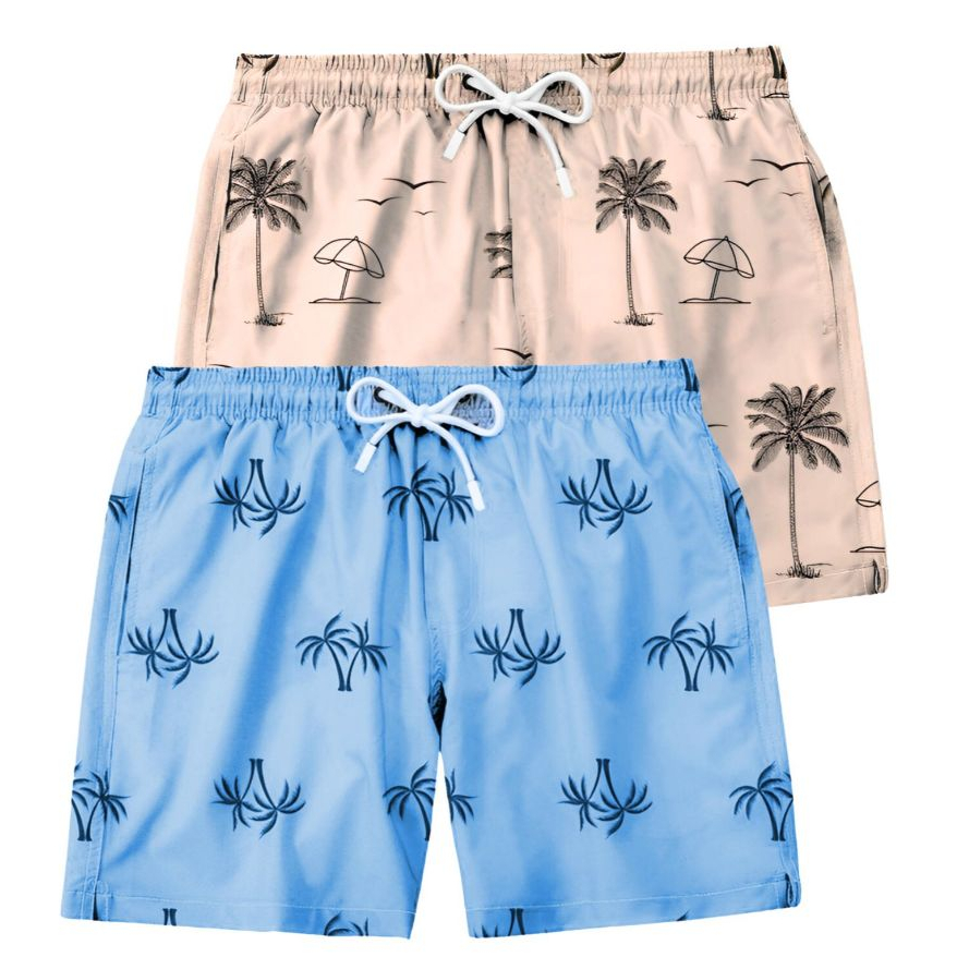 Kit 2 Short Masculino Plus Size Floral Mauricinho Bermuda G1 G2 G3