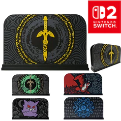 Capa/Acessório para Dock Nintendo Switch 2 Zelda Pikachu Mario Proteção Decorativa Case Geek 3D