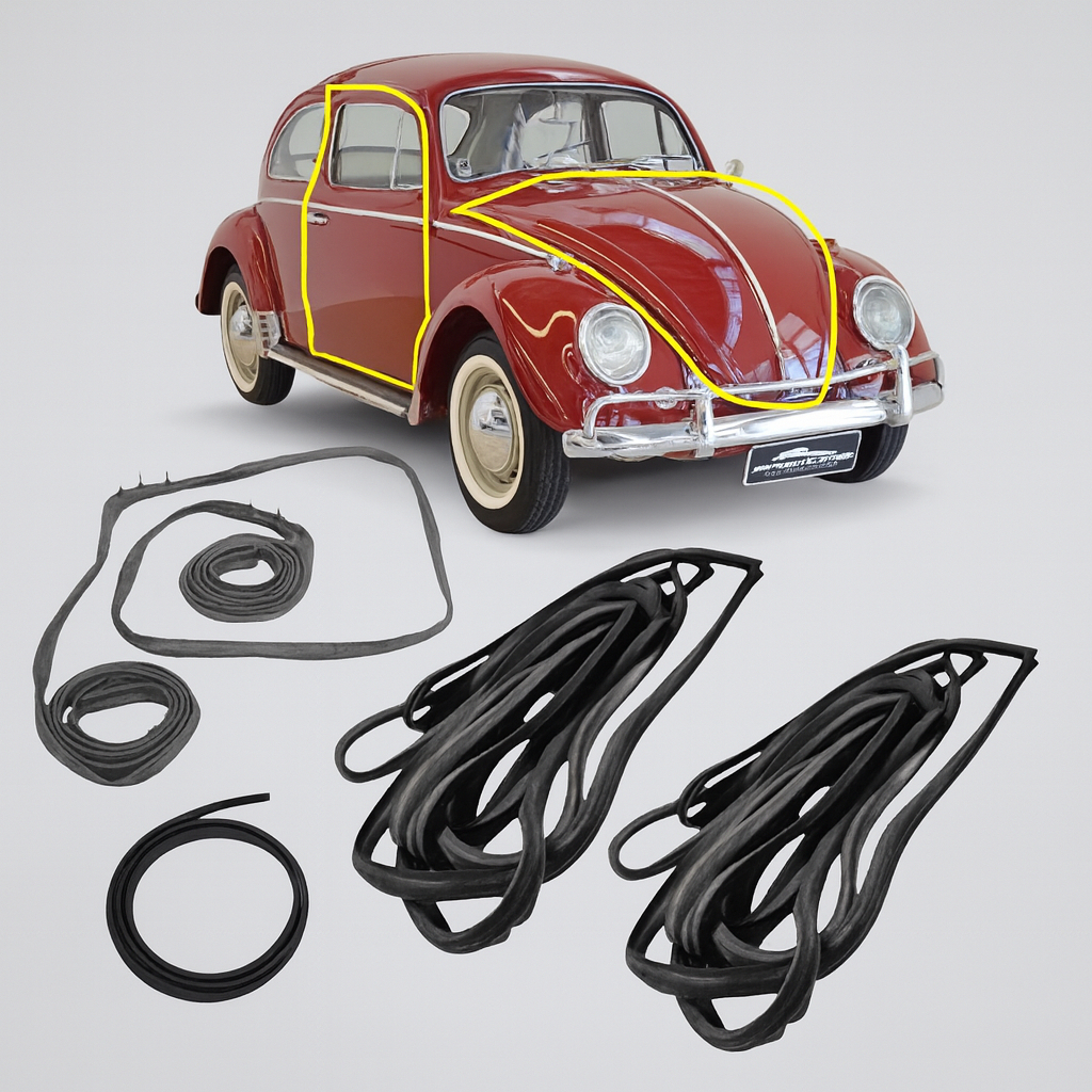 Kit Borracha Porta Capo E Tampa Motor Fusca 59 A 77 Encaixe em Oferta na Shopee