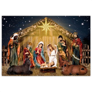 Painel Presépio de Natal Decoração Fundo Fotográfico Natalino Para Fotos Em Tecido Sublimado em Oferta na Shopee