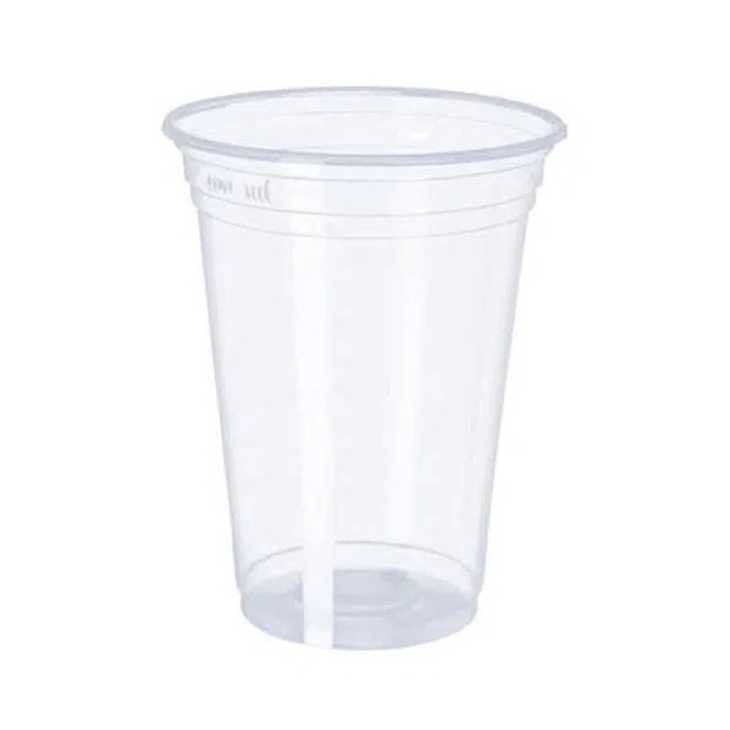 50 copos 500 ml grande transparente com tampa com x cortada para sucos e bebidas (CHOCO) · foto 2