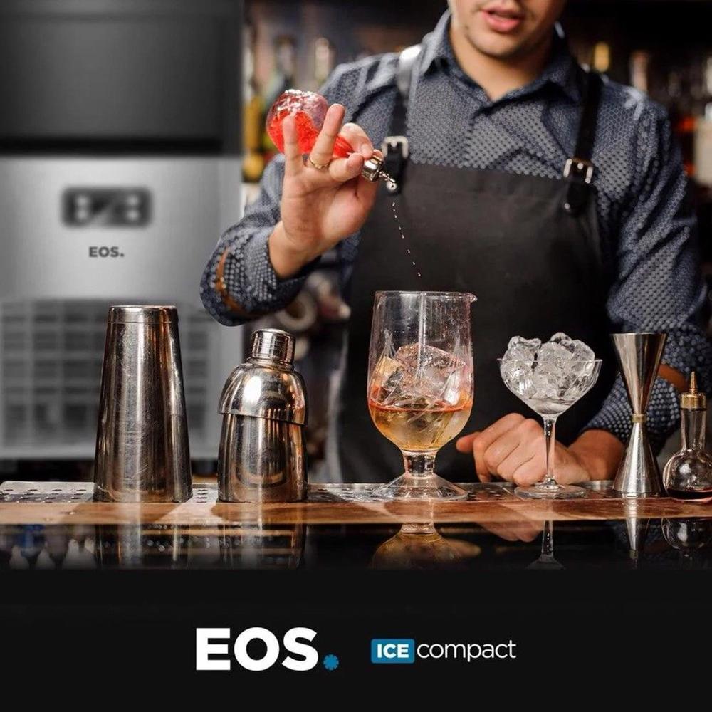 Detalhes do Máquina de gelo EOS 70kg Ice Compact EMG70 Inox 220v