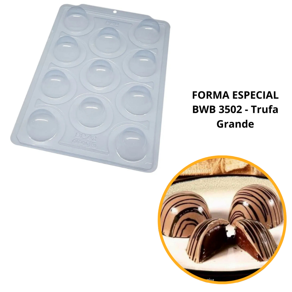 1~4 Forma Bwb Sp 42 Trufa Grande Especial Silicone 3 Partes  Profissional Cod-3502  (Sp Especial)