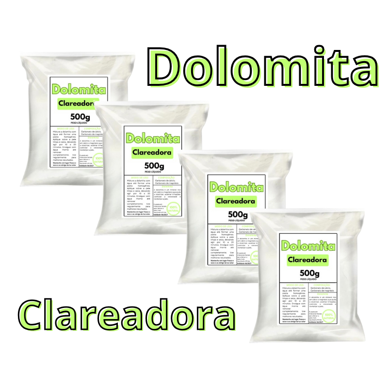 Dolomita Clareadora de Machas 500g Ação Calmante Pura SKINCARE