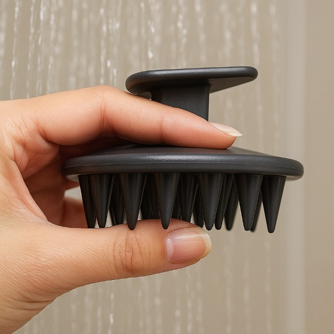 Escova Massageadora Para Lavar os Cabelos de Silicone Antiqueda em Oferta na Shopee