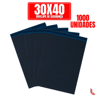 Kit Até 500 Envelopes de Segurança Plástico Preto Aba Adesiva 30x40cm em Oferta na Shopee