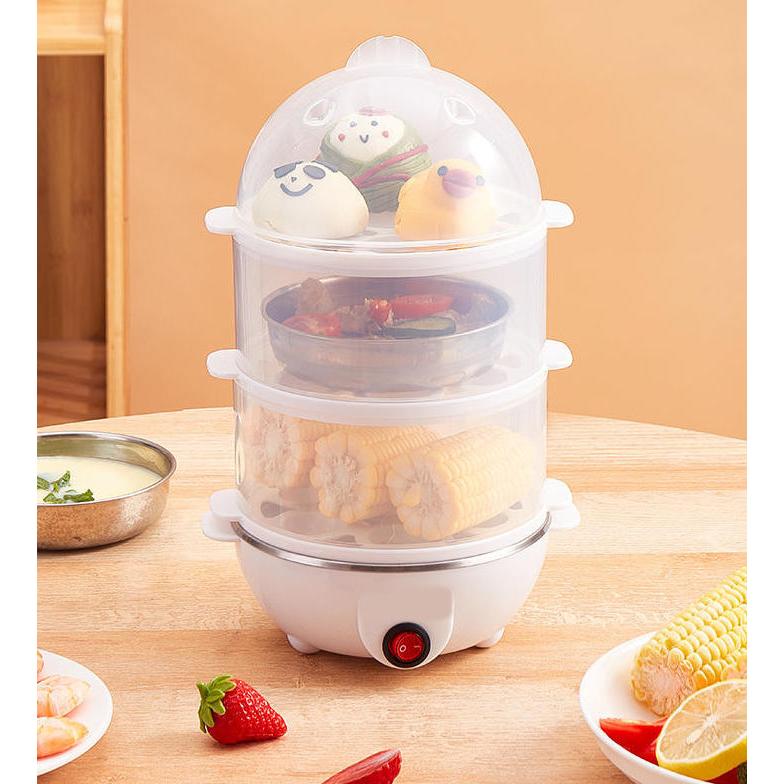 Fogão de Ovo Máquina de ovos Cozinhador de Ovos 3 Andares Mini Aquecer Comida Para Cozinha em Oferta na Shopee