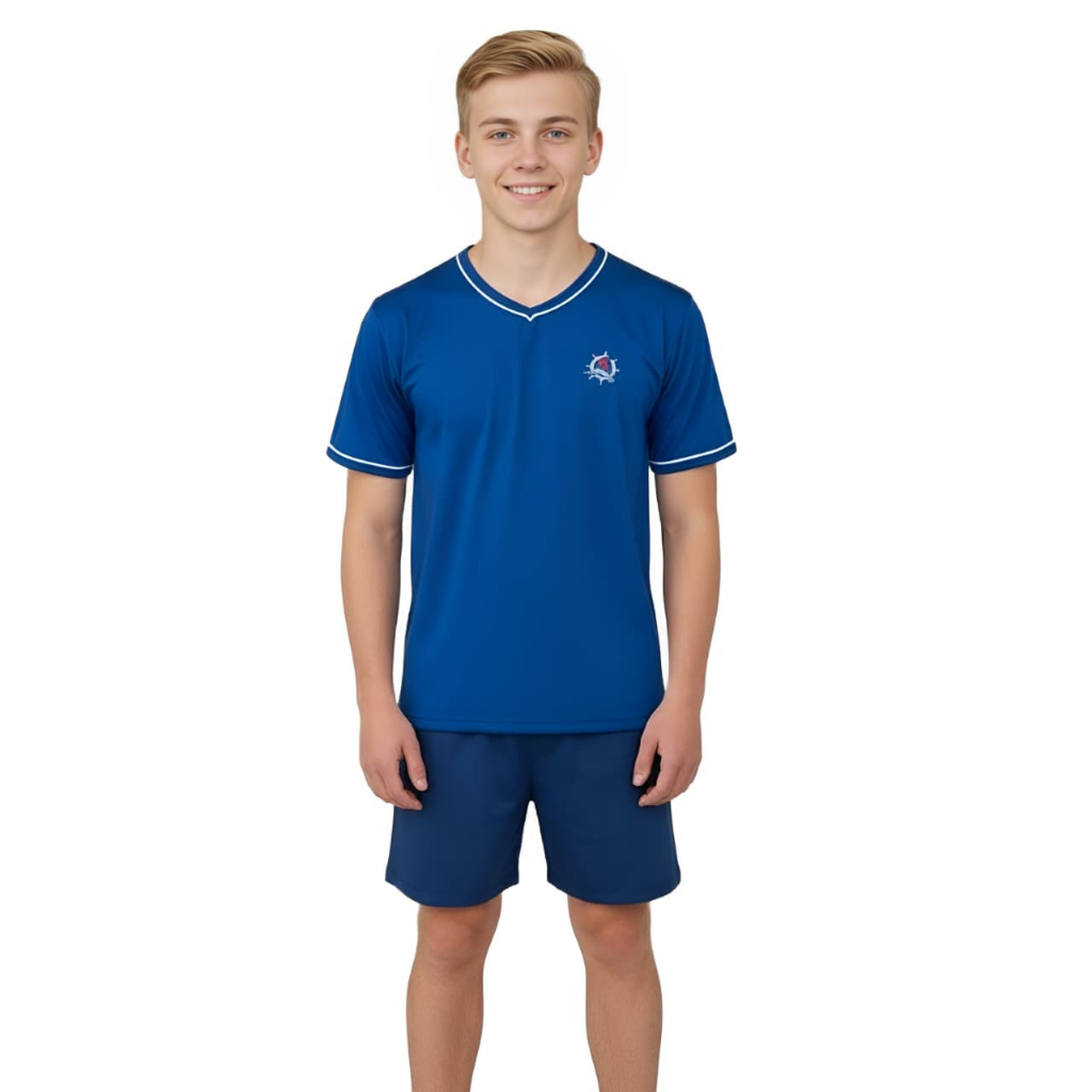 Pijama Juvenil Adolescente Camisa Meia Manga Short Masculino