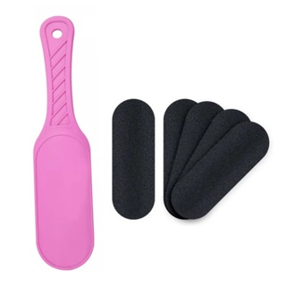 01 Suporte Reto Plástico Pedicure + 25 Unidades Refil Lixas Descartáveis em Oferta na Shopee