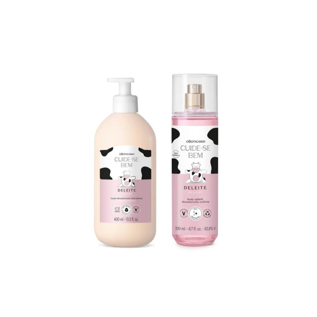 Kit Hidratante Deleite Cuide-se Bem 400ml + Body Splash Deleite Cuide-se Bem 200ml