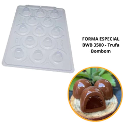 1~4 Forma Bwb Sp 40 Trufa Bombom Especial Silicone 3 Partes Profissional Cod-3500 (CHOCO)