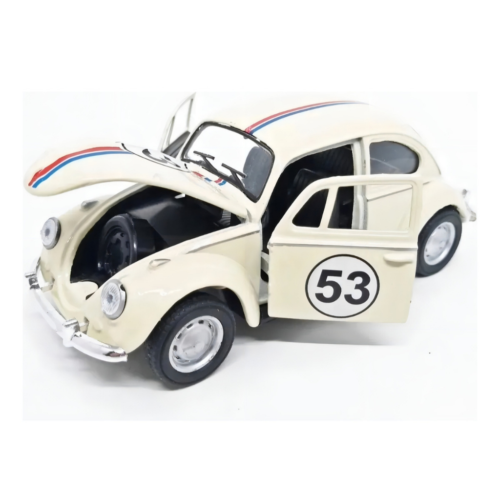 1 Miniatura Fusca Herbie 53 Carro Metal Abre Porta Classico