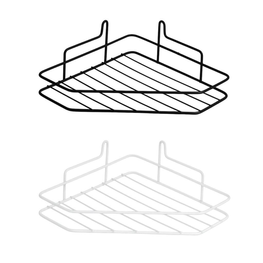 Prateleira de Canto Banheiro Aço Carbono Antiferrugem Sabonete Shampoo 23,5cm Grande