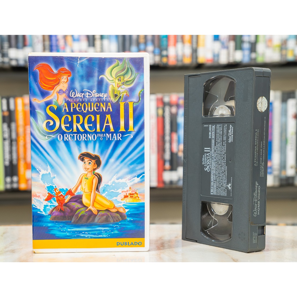 VHS A Pequena Sereia 2 - DUBLADO - Original - Fita de Vídeo Filme Desenho Animado - Disney (Ariel)