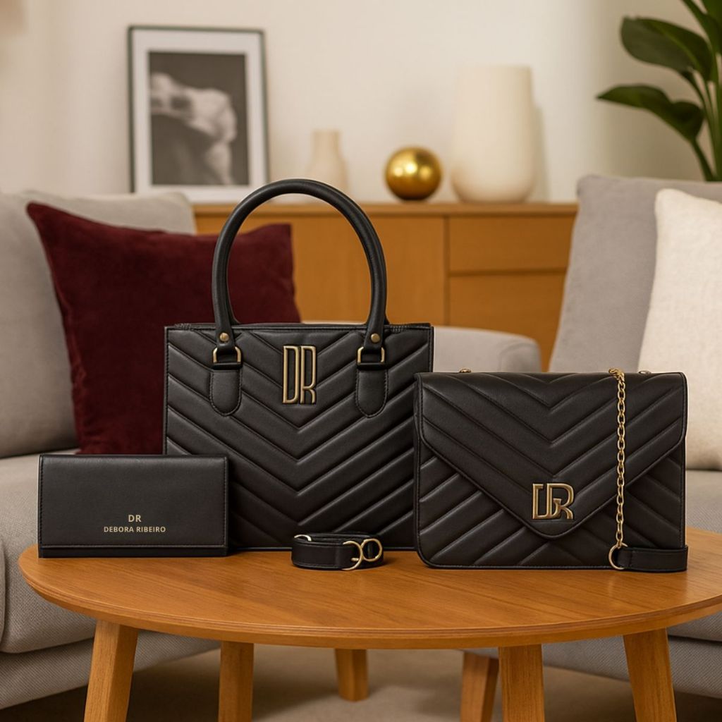Kit 2 Bolsa Transversal De Ombro  + Carteira Promoção