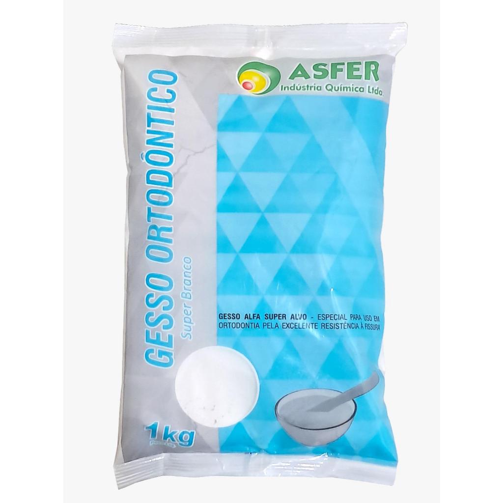 Gesso Ortodôntico Branco 1kg Asfer em Oferta na Shopee