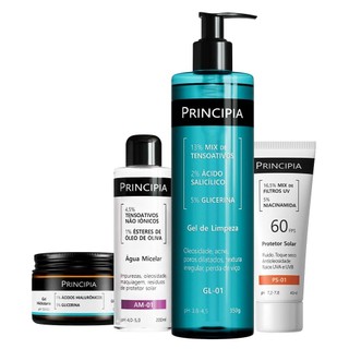 Principia Kit Limpeza e Hidratação c/ Gel de Limpeza GL-01 + Água Micelar AM-01 + Gel GH-…