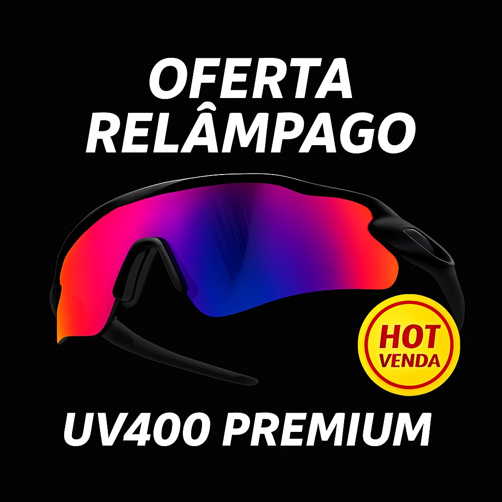 Óculos Esportivos Unissex – Lente Espelhada Polarizada UV400 Para Ciclismo, Corrida e Praia + Saquinho de Proteção