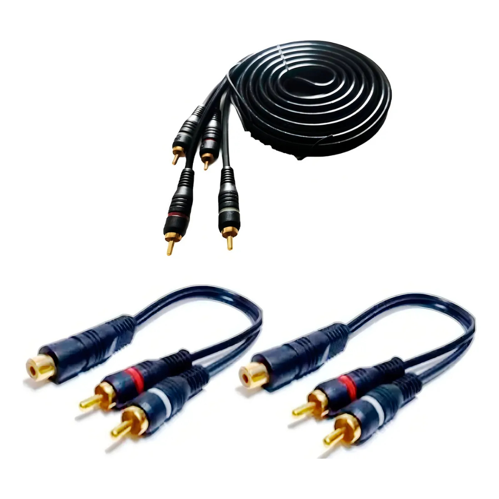 Cabo Rca 5 Metros + 2 Cabos Y 2 M + 1 F P/ Módulo Banh. Ouro Permak