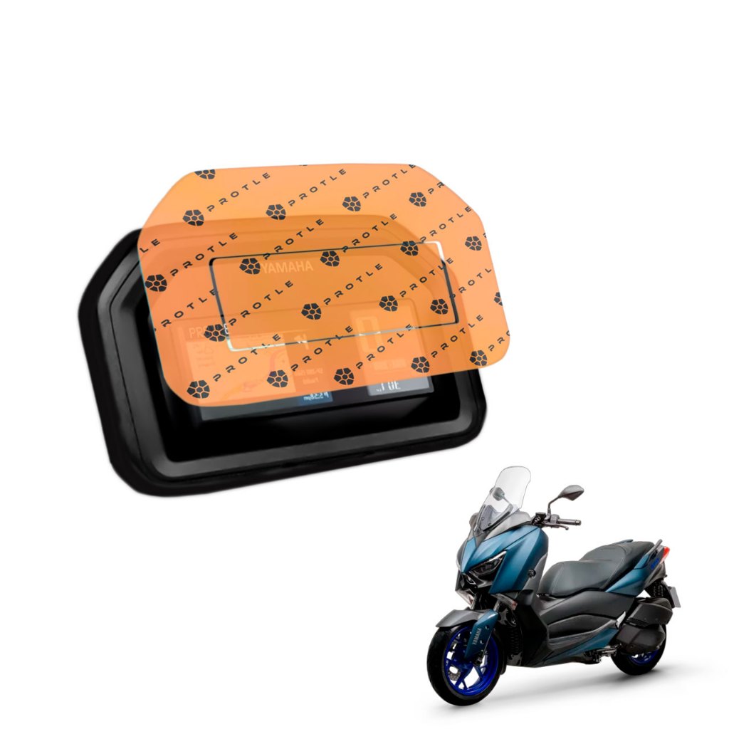 Película Protle Protetora Antirrisco Transparente Para Painel Yamaha Xmax 300 Connected 2025 2026