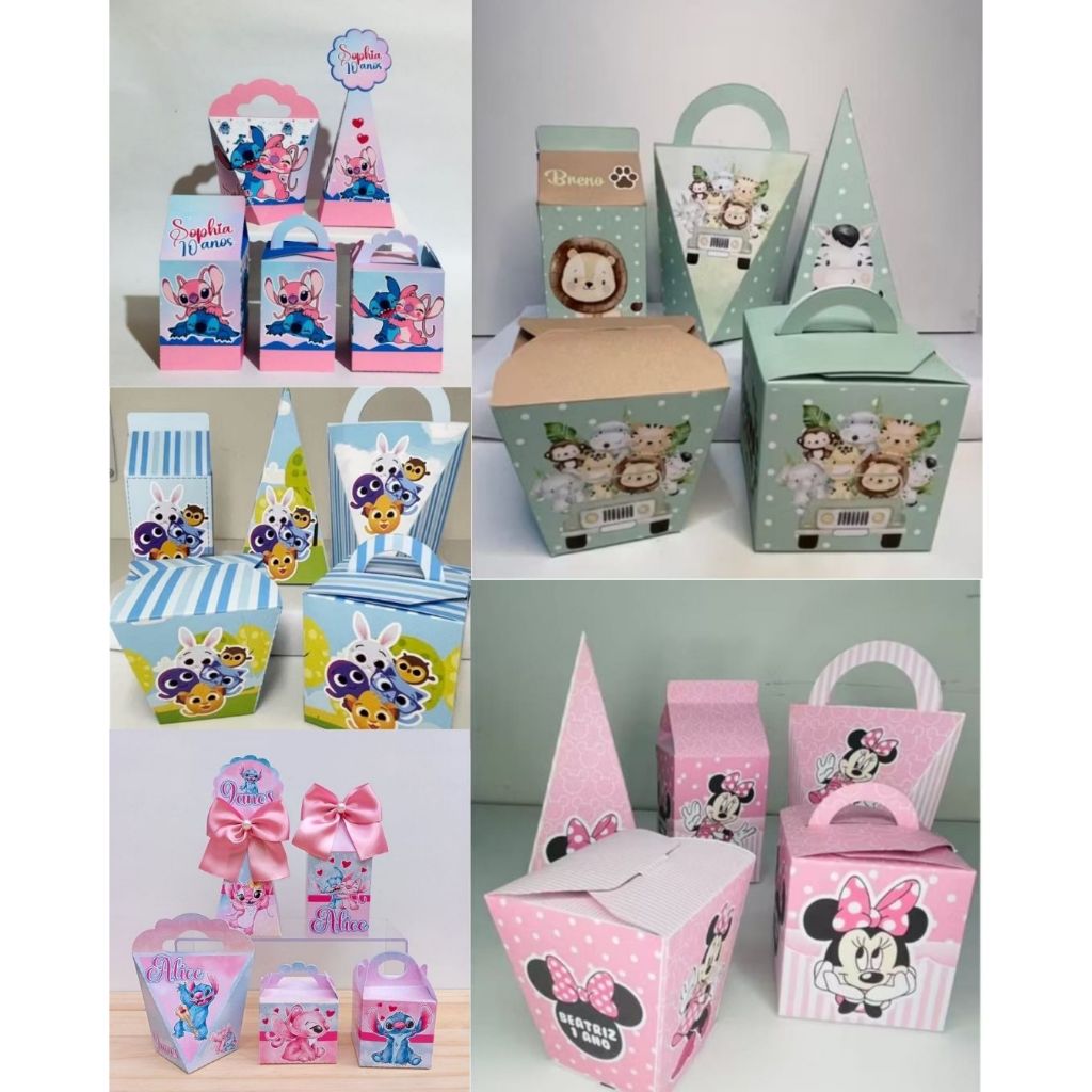 Kit Festa Infantil Personalizada pré-montada - Lembrancinhas- Caixinhas para festa- Caixinhas de aniversário