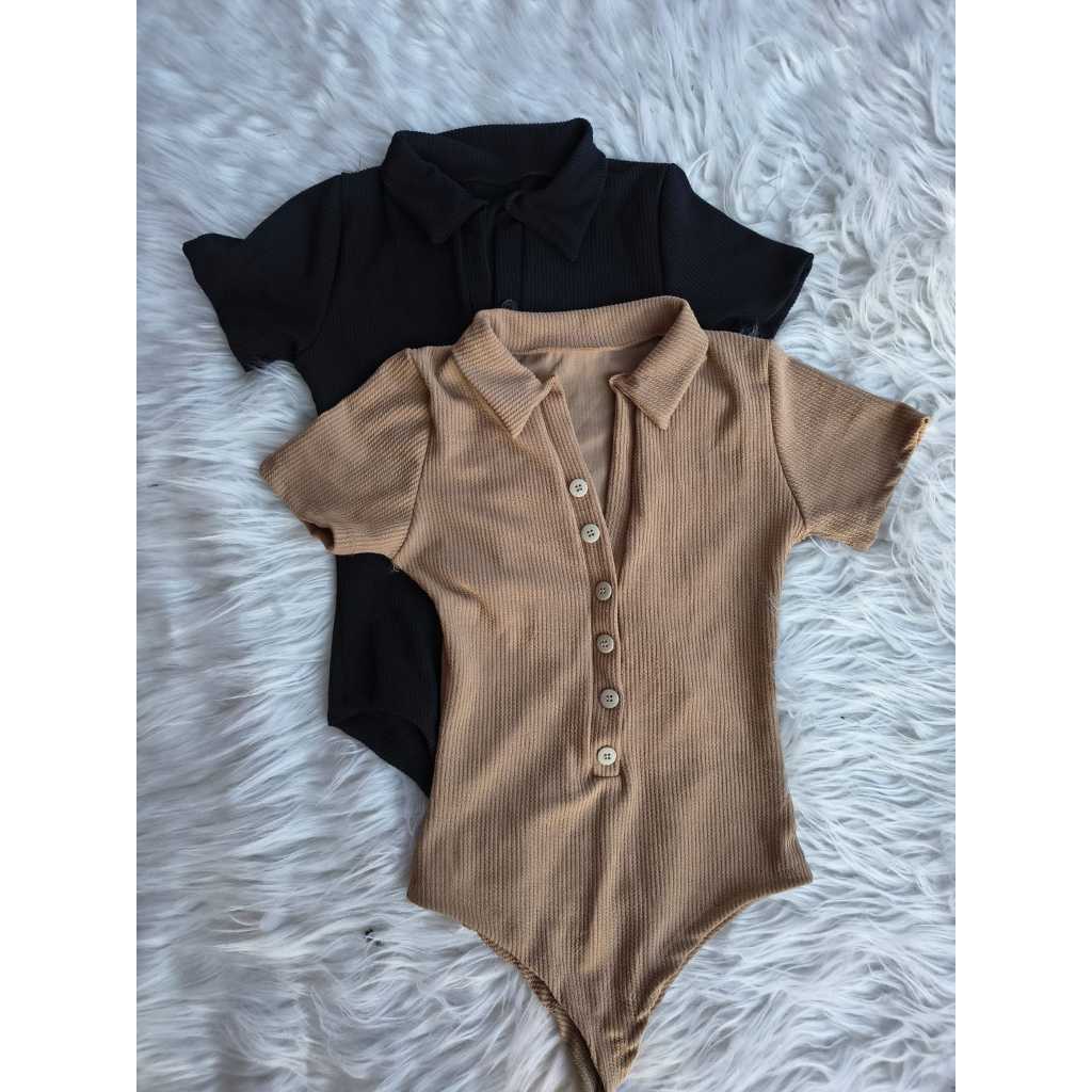 Body Com Botões Manga Curta em Oferta na Shopee