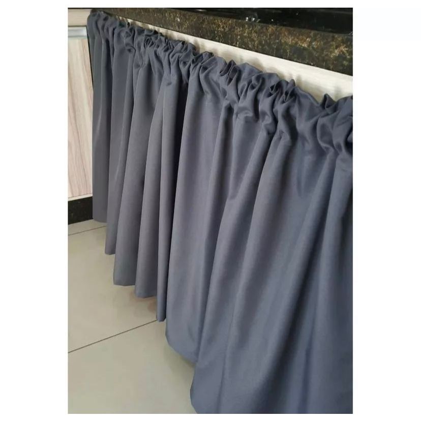 Cortina Pia de Cozinha Lisa 2,80m x 1,00cm em Tecido em Oferta na Shopee