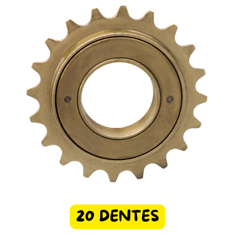 Catraca Piao Bicicleta 20 Dentes Dourado Sem Marcha Esferado Rosca Bike Aro 24 26 em Oferta na Shopee