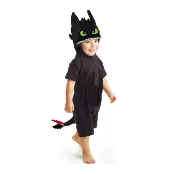 Fantasia Kigurumi Verão Pikachu Pokemon Banguela Dragão Pijama Infantil Criança Menino Menina Macio — imagem 2 de 2