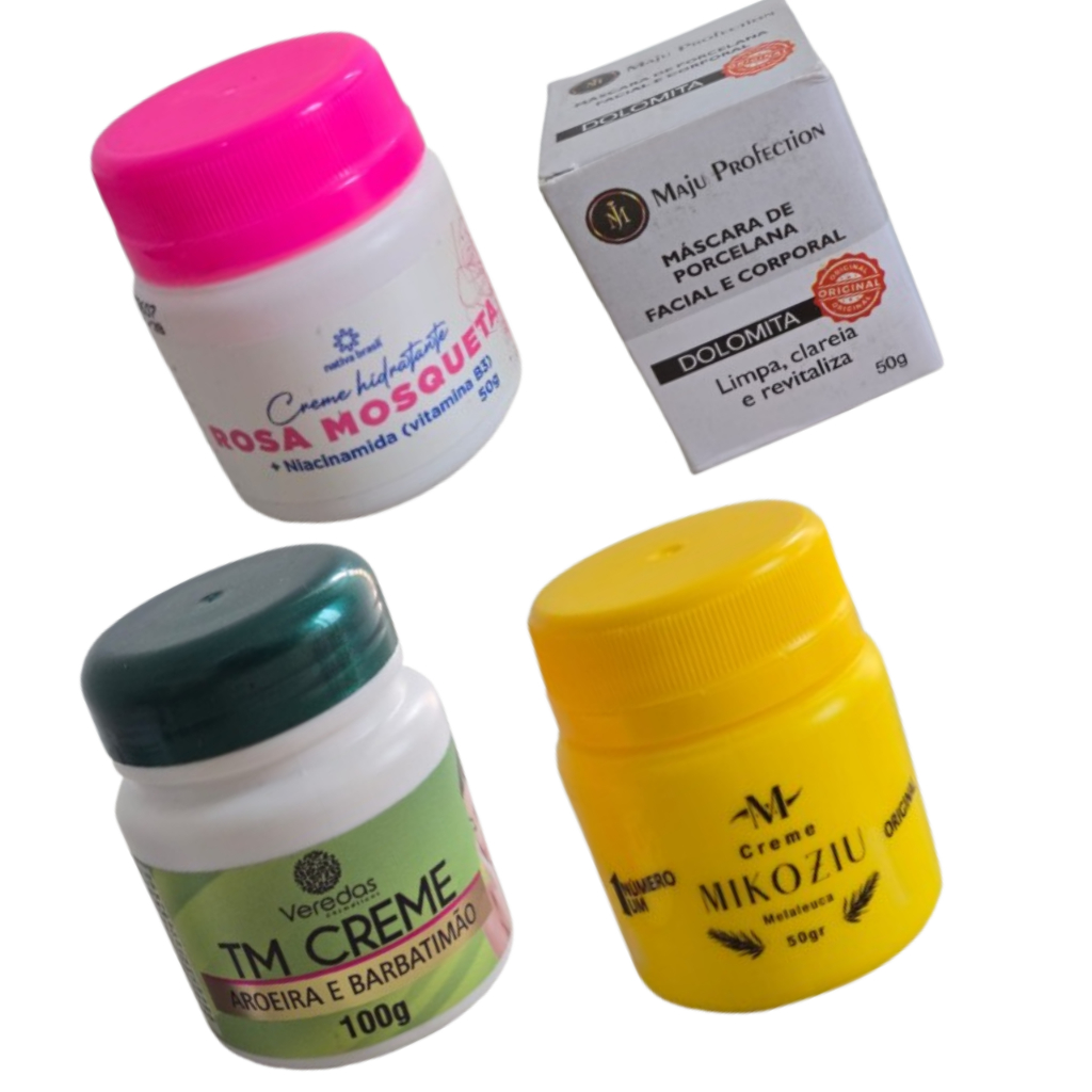 Kit 4 Pomada Clareadora Tira Manchas Acne ,Espinhas, Melasma e Linhas de Expressão no Rosto
