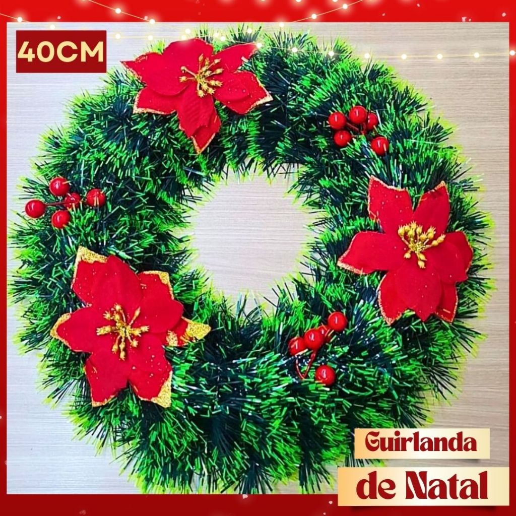 Guirlanda de Natal com Flores: Onde Comprar | BuscaProdutos