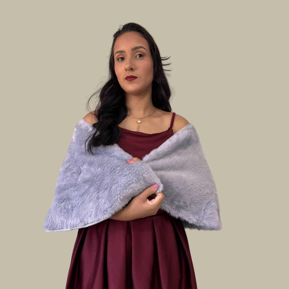Estola Pelúcia Envoltório Luxo Pelo Ecológico