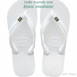 Chinelo Sandália de Dedo Brasil Havainas com Bandeirinha - Branca ou Preta - Super Promoção em Oferta na Shopee