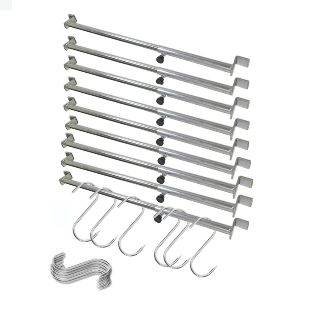 Suporte Tendal Freezer 9 Pçs E 12 Ganchos S1c Estanhado