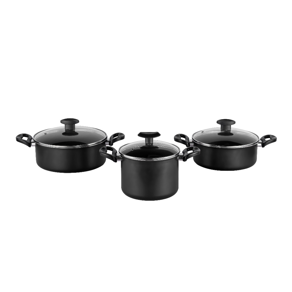 Jogo de Panelas Antiaderente 3 Peças Caldeirão e Caçarolas Cozillar em Oferta na Shopee