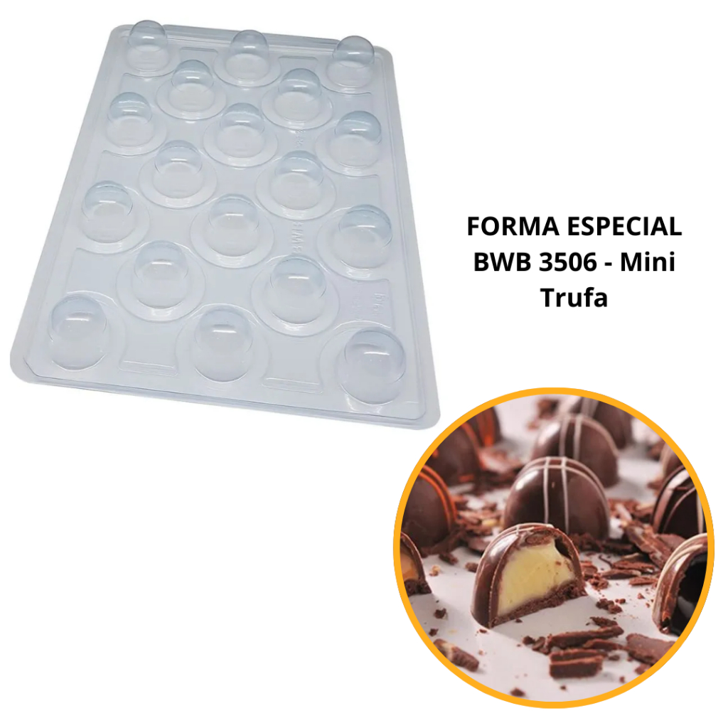 Forma Bwb Sp 813 Mini Trufa Silicone 3 Partes Profissional Cod-3506  (Sp Especial)