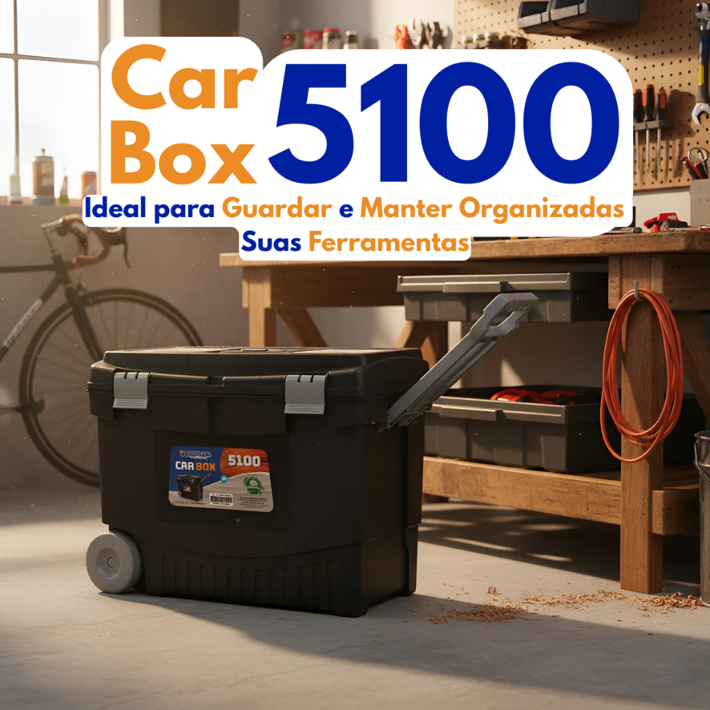 Caixa de Ferramentas Arqplast Car Box 5100 com Rodas Preta Para Guardar Ferramentas Compartimentos em Oferta na Shopee