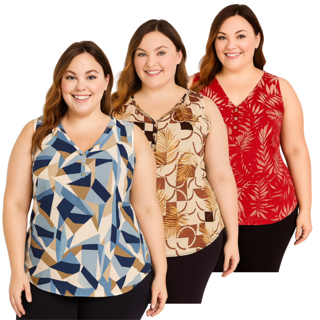 Kit 3 Regata Feminina  Estampada Excelente  Malha Fria Liganete Estampadas. em Oferta na Shopee