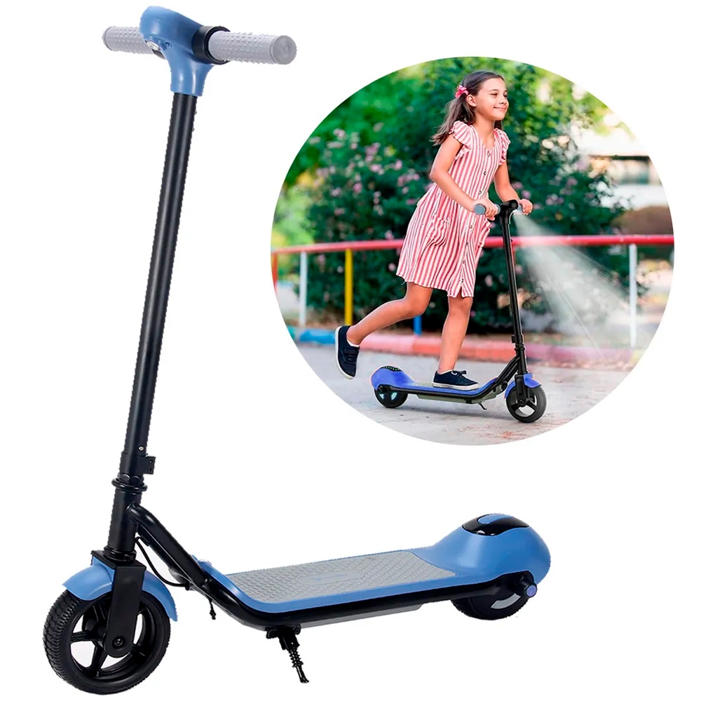 Patinete Elétrico Infantil Dobrável 6.3 Luzes Led 110w com Musica Bluetooth