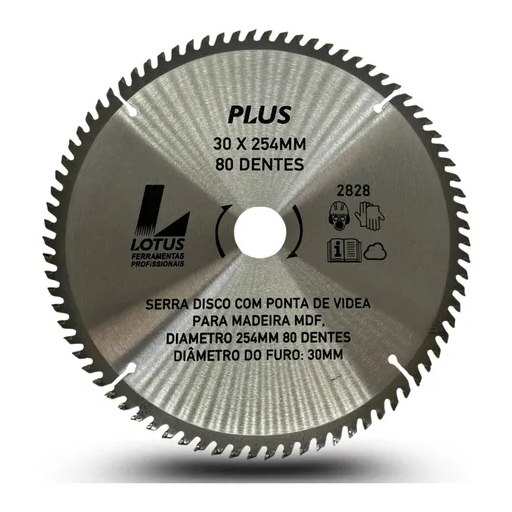 Disco De Serra Circular 254mm 80 Dentes Lous em Oferta na Shopee