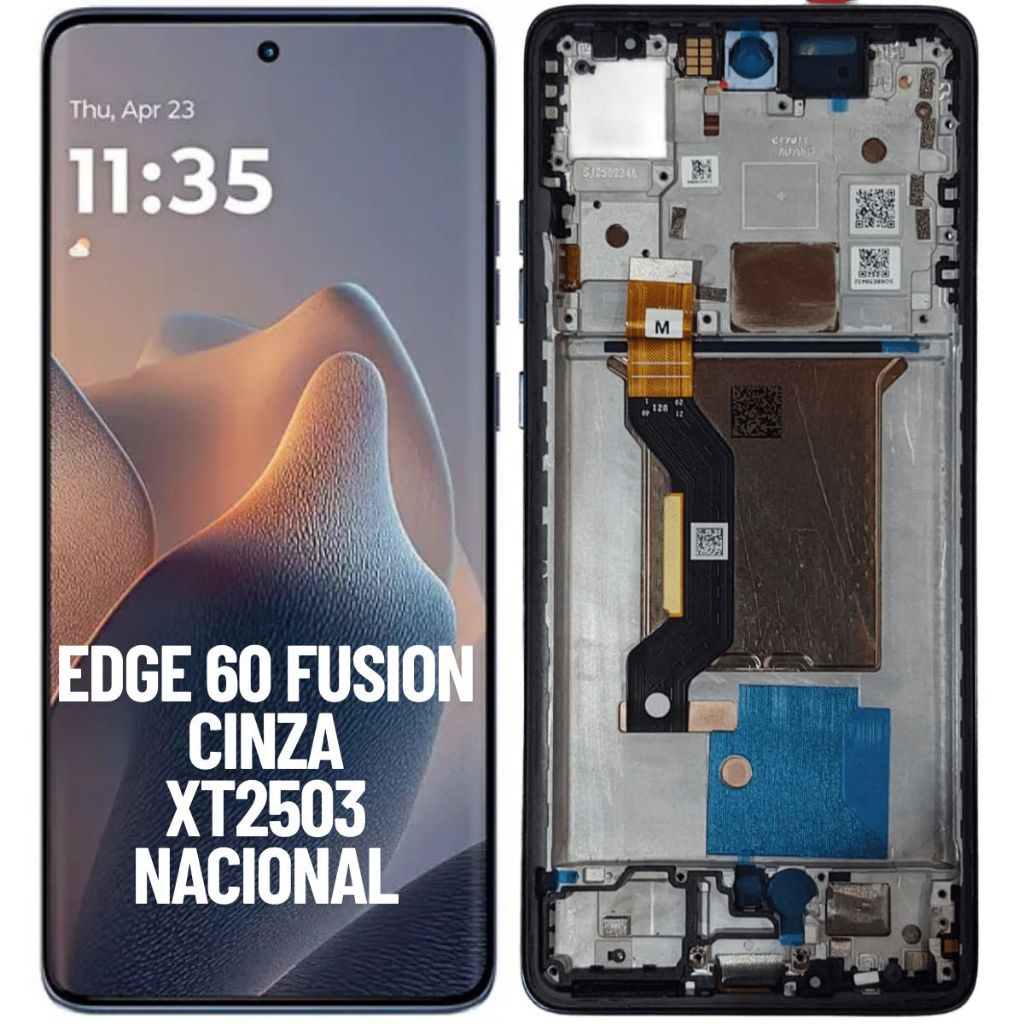 TELA FRONTAL DISPLAY COMPATIVEL MOTOROLA EDGE 60 FUSION XT2503 CINZA ORGINAL NAC