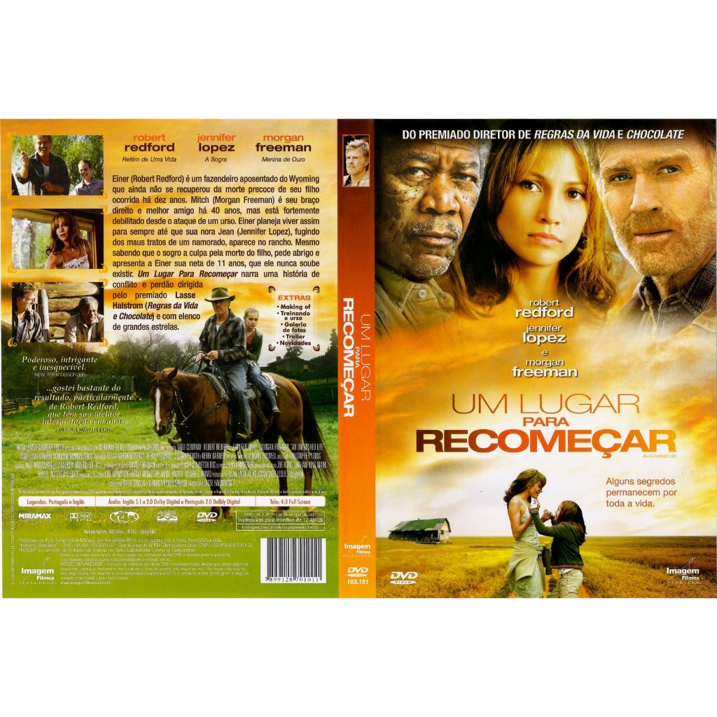 DVD Original Um Lugar Para Recomeçar (Robert Redford, Jennifer Lopez, Morgan Freeman)